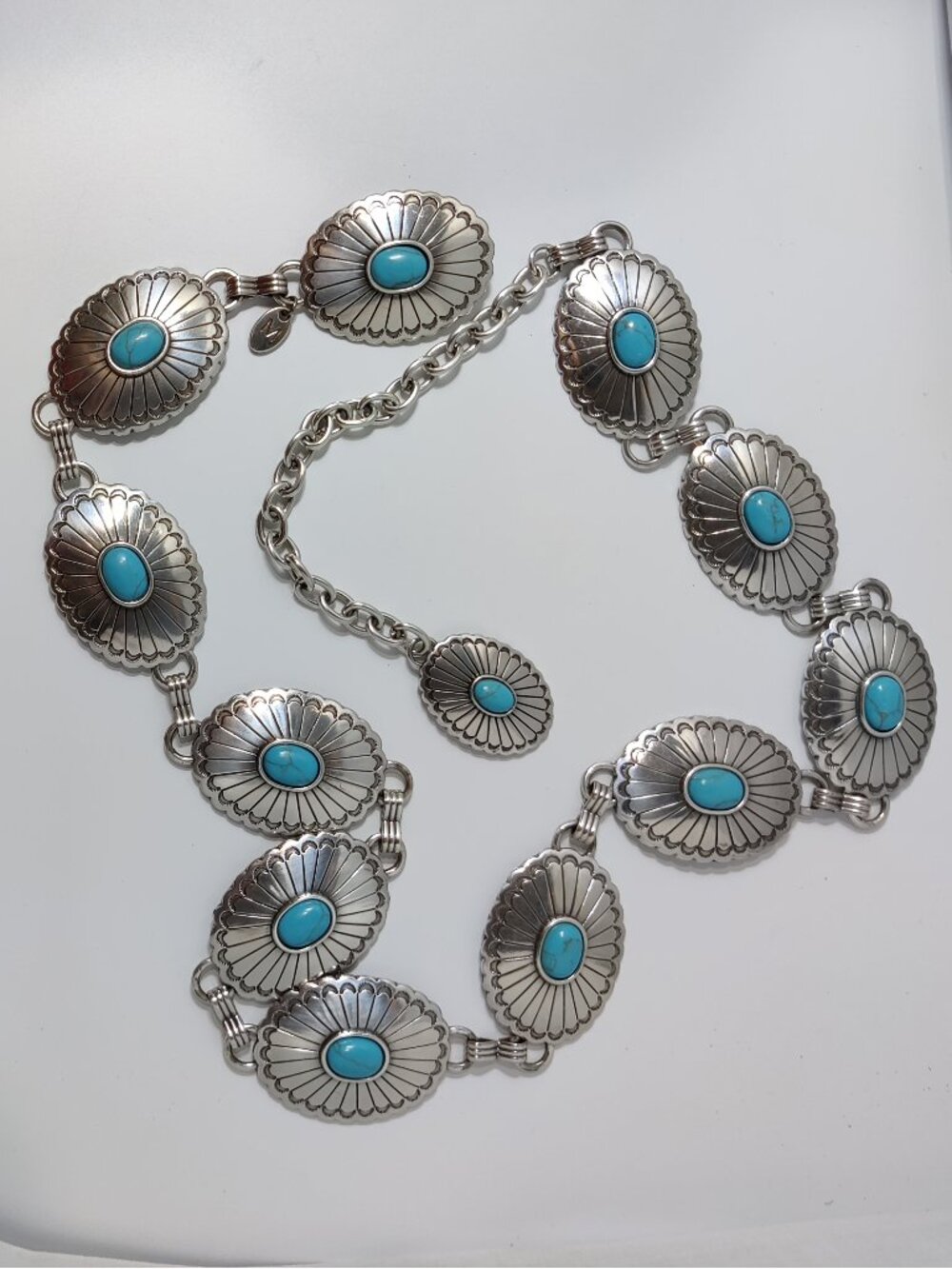 Brighton Concho Belt sz M with Faux Turquoise
